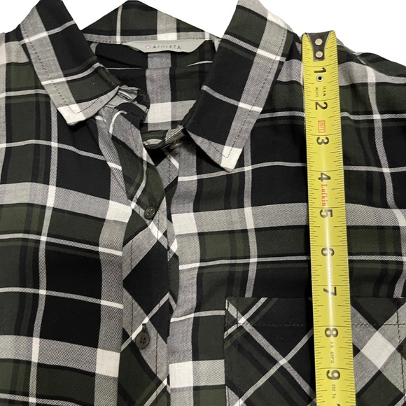 Athleta Sierra Plaid Button Front Top Shirt XS - Picture 5 of 13